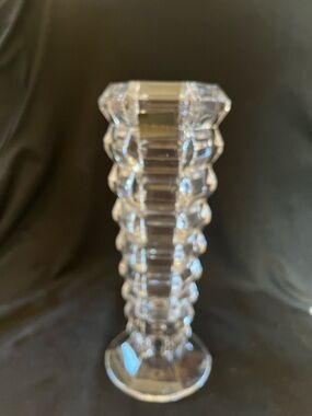 Clear Glass Crystal Column Vase - Elegant Accent.  Mikasa